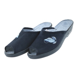 Befado tofflor damskor pu 581D194 tofflor marinblå 3