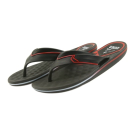 Rider 11315 gel-flip-flops för män svart röd 3