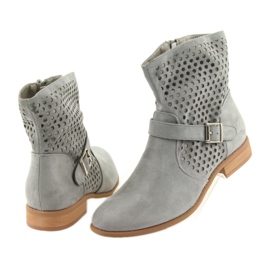 M.Daszyński Grå mocka grå SA142 casual boots för kvinnor 4