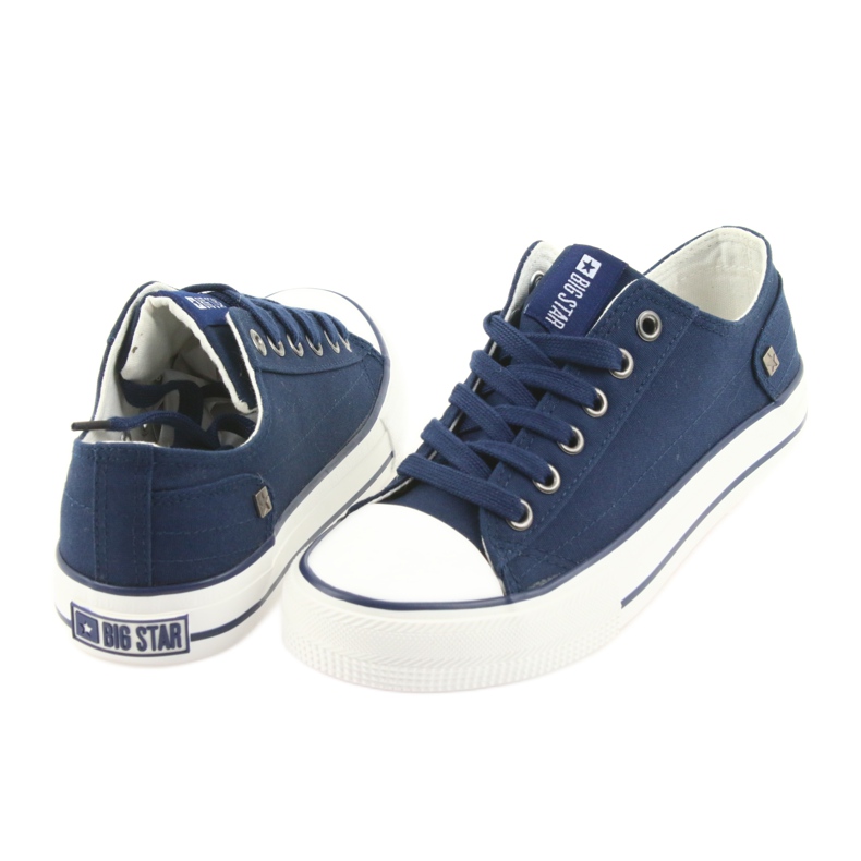 Big star 274335 bundna sneakers marinblå 4