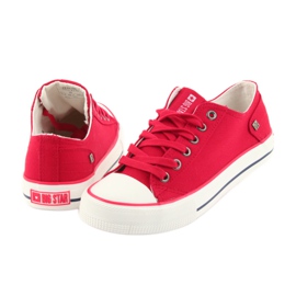 Red Big Star 274339 bundna sneakers röd 5