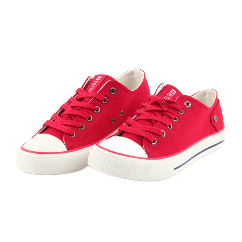 Red Big Star 274339 bundna sneakers röd 4