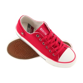 Red Big Star 274339 bundna sneakers röd 3
