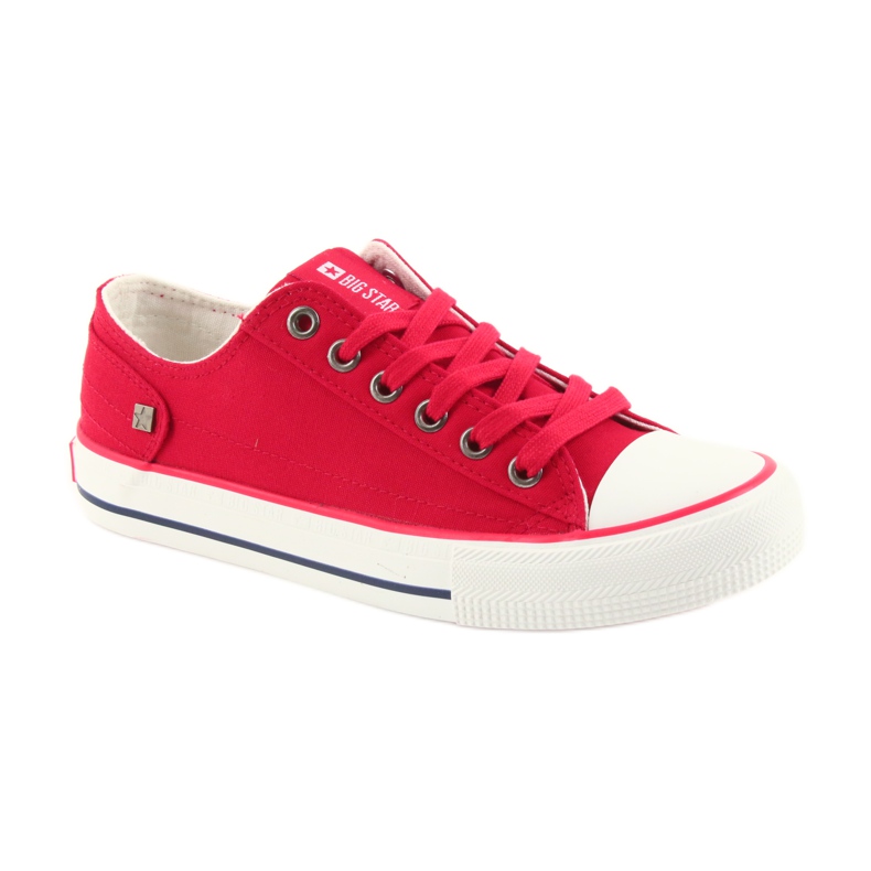 Red Big Star 274339 bundna sneakers röd 1