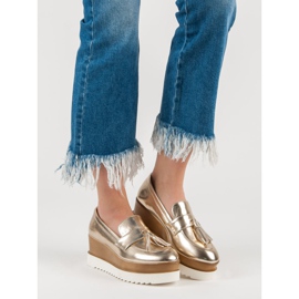 Corina Golden Wedge Loafers gyllene 1