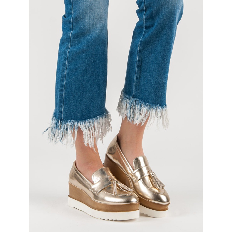 Corina Golden Wedge Loafers gyllene 1