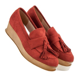 Corina Red Wedge Moccasins röd 2