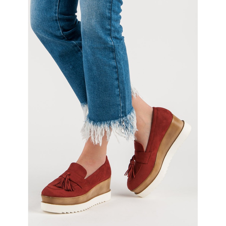 Corina Red Wedge Moccasins röd 1