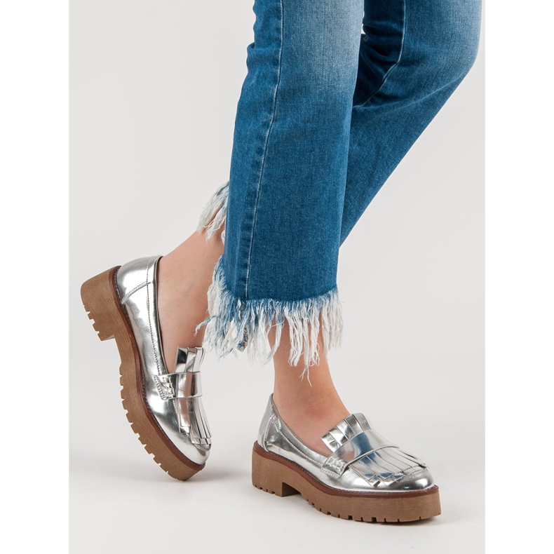 Corina Lackerade loafers grå 2