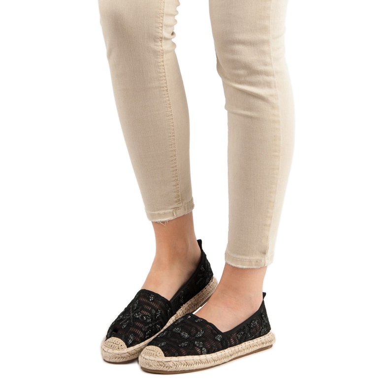 Sweet Shoes Spets Espadrilles svart 1