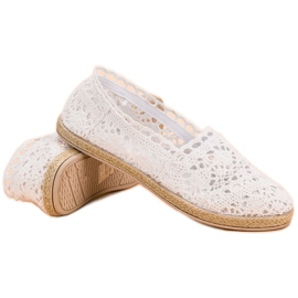 Sweet Shoes Vit spets Espadrilles 1