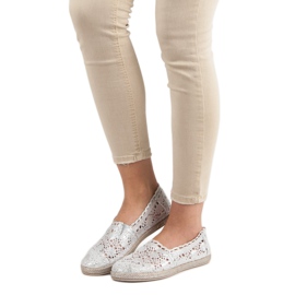 Sweet Shoes Silver spets espadriller grå 1