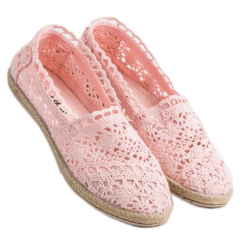 Sweet Shoes Rosa spets Espadrilles 1