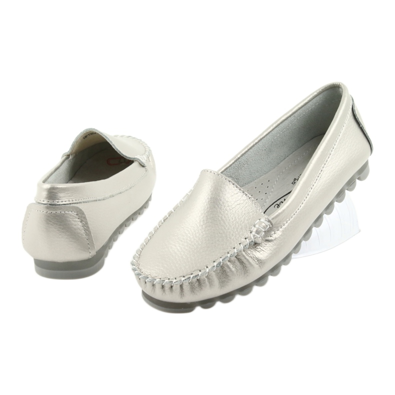 Silver läder loafers Filippo 130 grå 5