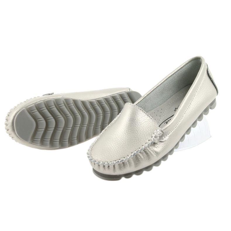Silver läder loafers Filippo 130 grå 4