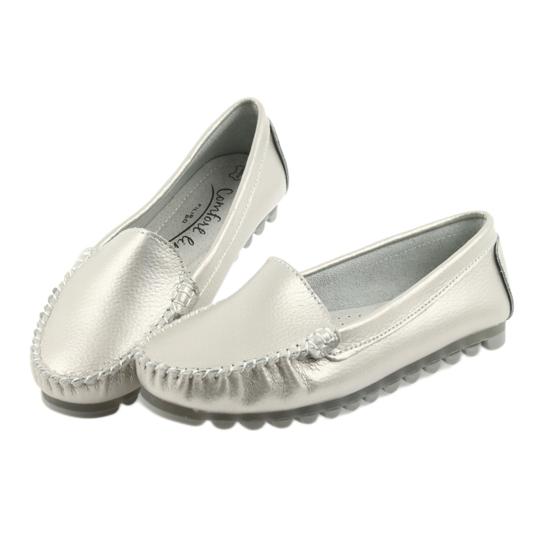 Silver läder loafers Filippo 130 grå 3