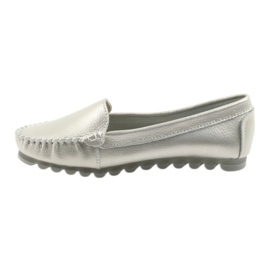 Silver läder loafers Filippo 130 grå 2
