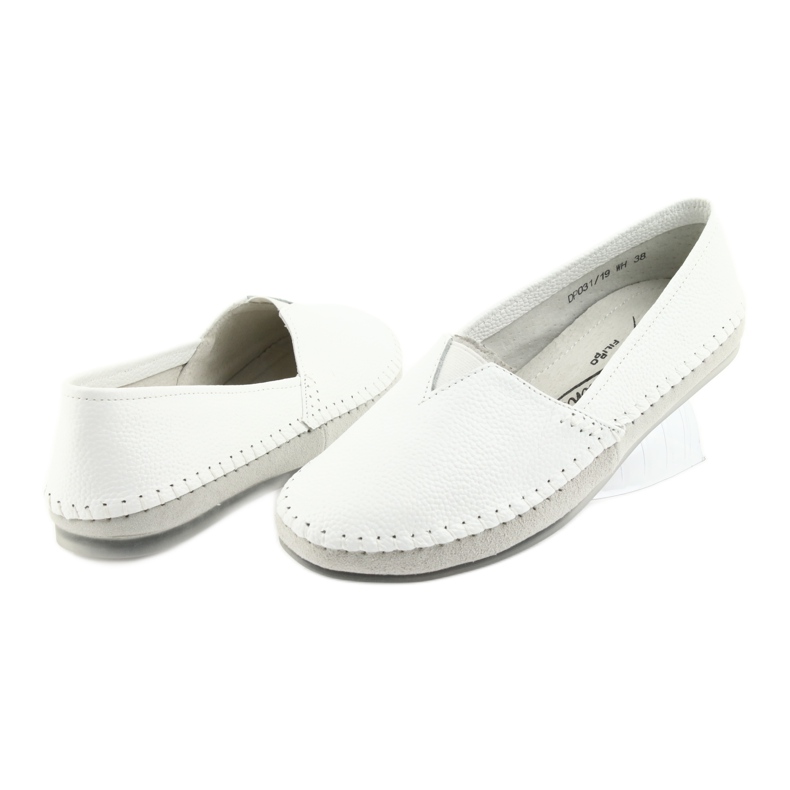 Kvinnor loafers Filippo 031 vit grå 4