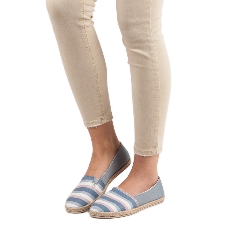 Sweet Shoes Randiga slipons grå mångfärgad 1