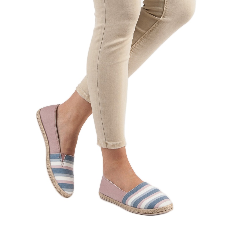 Sweet Shoes Randiga slipons mångfärgad rosa 2