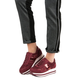 Bestelle Trendiga vinröda sneakers mångfärgad 2