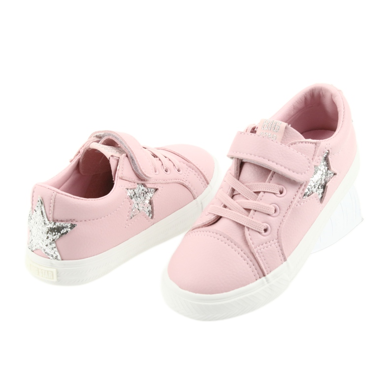 Big Star kardborreband sneakers star 374104 rosa grå 4