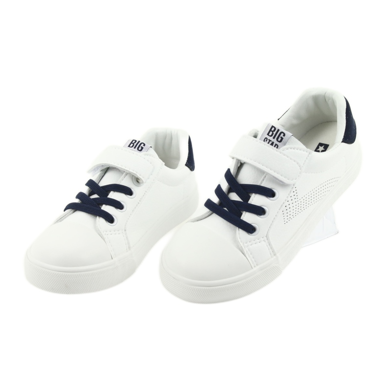 Big Star kardborreband sneakers 374107 vit marinblå 3