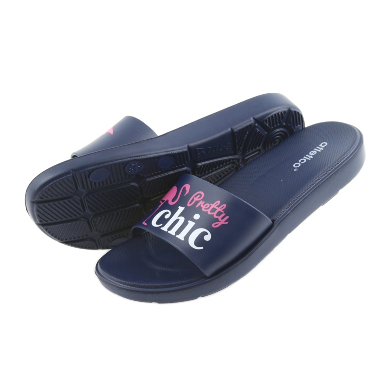 Flamingos Atletico tofflor för kvinnor vit rosa marinblå 5