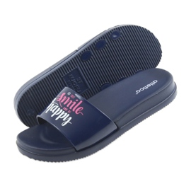 Happy Atletico marinblå tofflor för kvinnor vit rosa 5