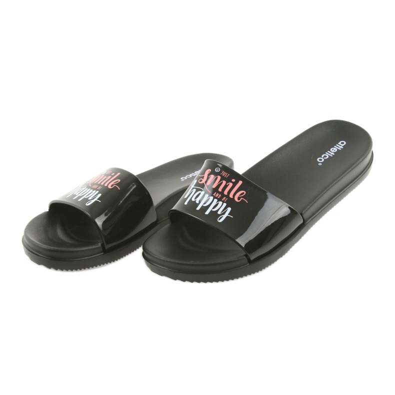 Happy Atletico svarta tofflor för kvinnor 4