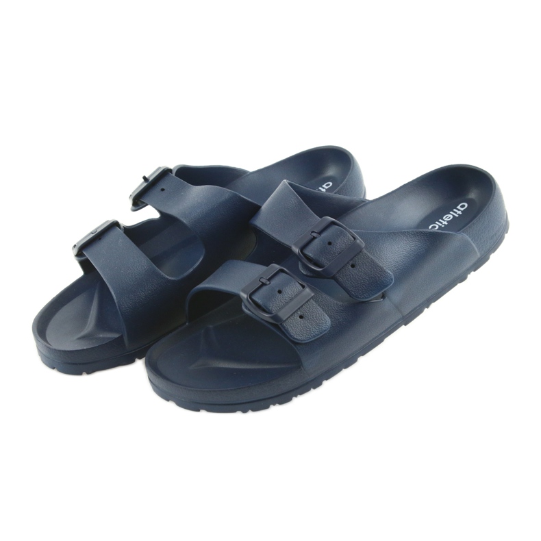 Atletico marinblå mäns profilerade tofflor 3