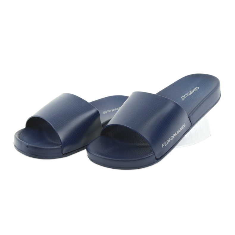 Atletico marinblå mäns profilerade tofflor 2