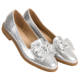 Forever Folie Silver Ballerina Med En Rosett grå 1