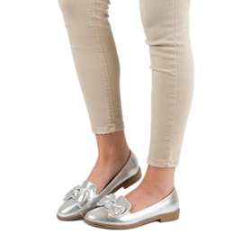 Forever Folie Silver Ballerina Med En Rosett grå 2