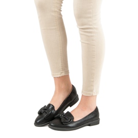 Forever Folie Svart Ballerina Med En Rosett 2