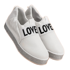 Bestelle Slip-on sneakers med glitter vit 2
