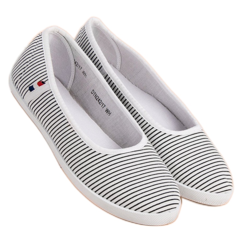 McKey Textil Ballerina med ränder vit svart 1