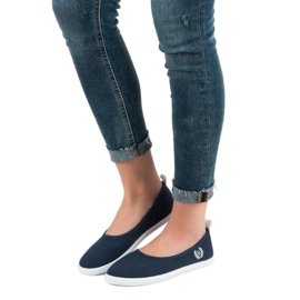 McKey Marinblå textilballerinor 2