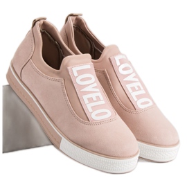 Ideal Shoes Lovelo Slip-On sneakers brun 1