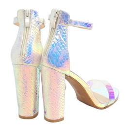 Sandaler petrol silver färg BD344 Silver grå mångfärgad 1