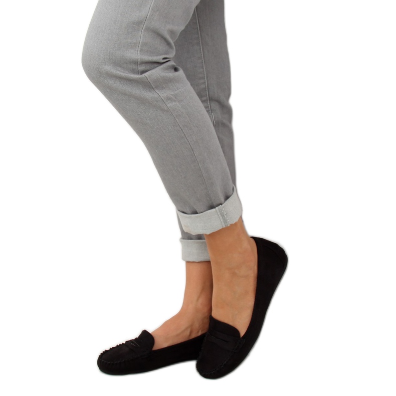 Svart Kvinnors svarta loafers C18037 Svart 1