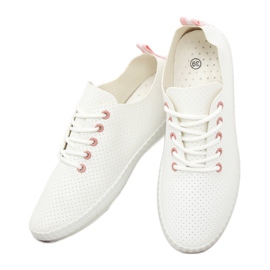 Kvinnors vita och rosa sneakers BO-1 Pink 2