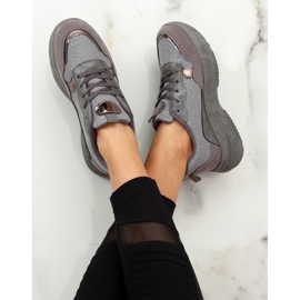 Gråa sportskor B318-18 Silver 2