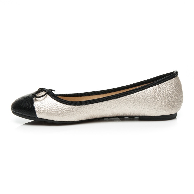 Bestelle Tvåfärgade ballerinor gul 1