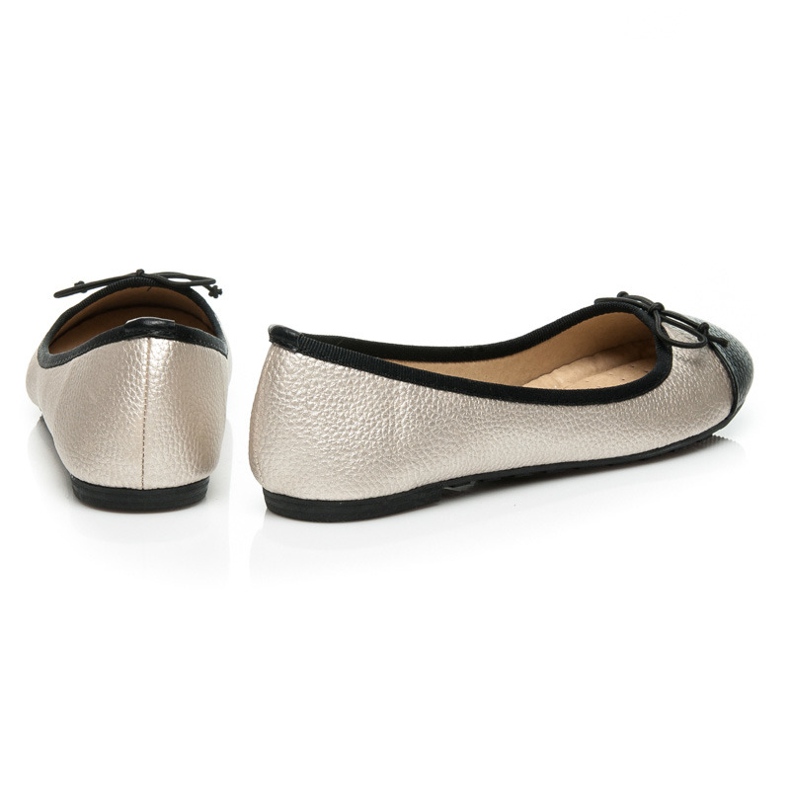 Bestelle Tvåfärgade ballerinor gul 2