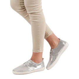 Filippo Silver läderskor grå 1