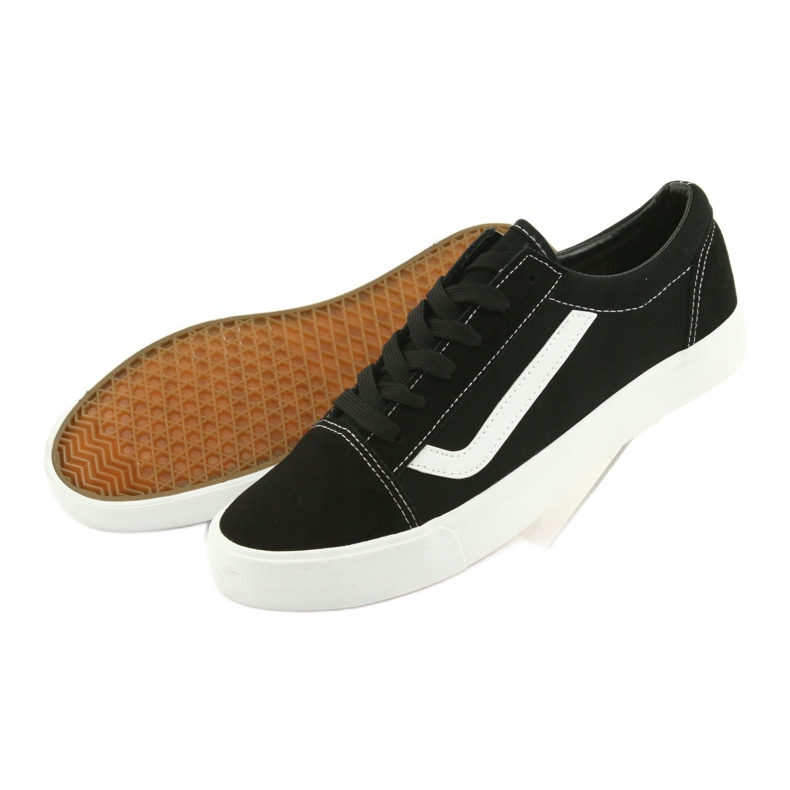 Svarta Atletico 18081 sneakers med snörning 4