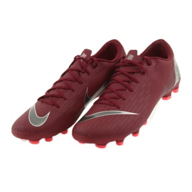 Nike Mercurial Vapor 12 Academy FG M AH7375-606 fotbollsskor rödvin röd 4