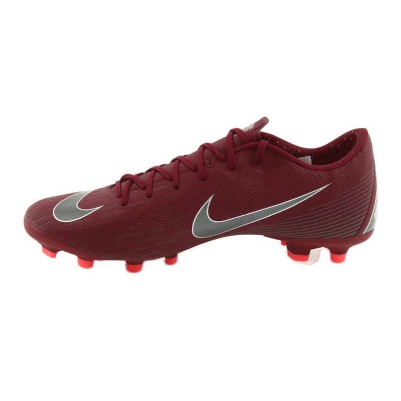 Nike Mercurial Vapor 12 Academy FG M AH7375-606 fotbollsskor rödvin röd 2