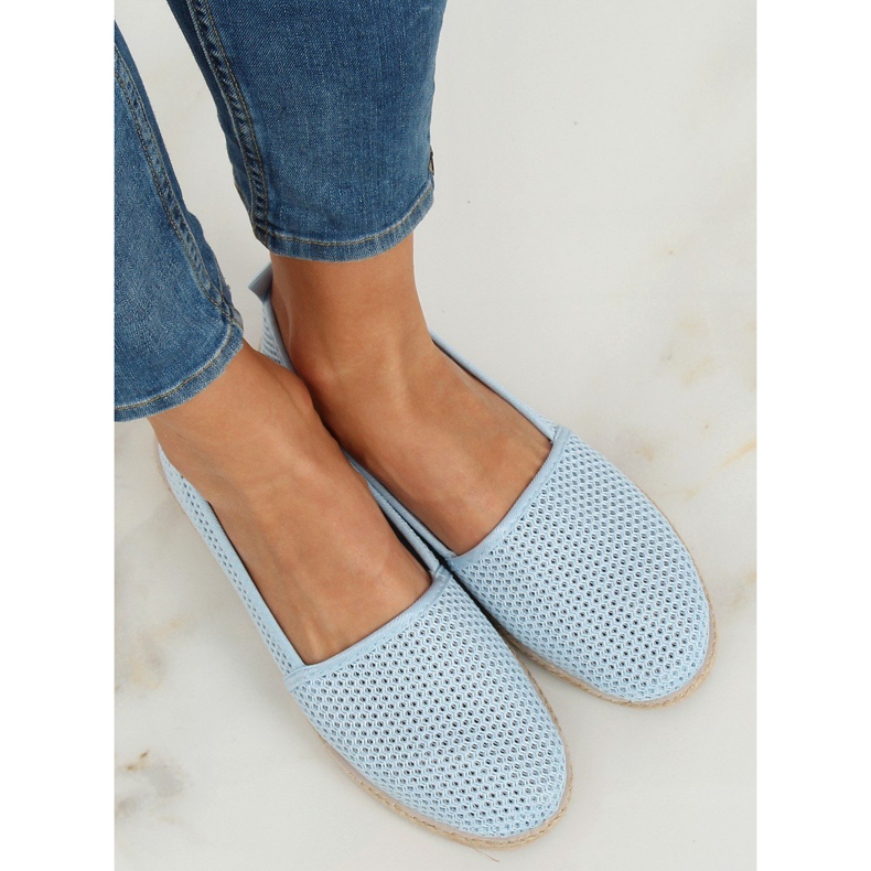 Blå mesh espadriller JX1029 L.BLUE 2